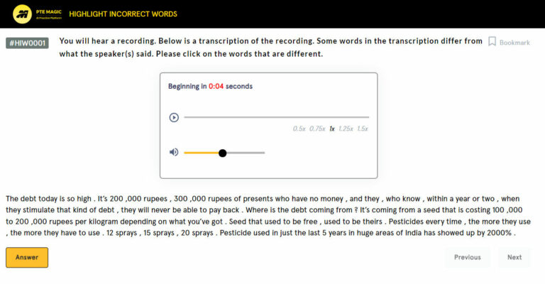 Highlight Incorrect Words PTE 7 Tips To Get High Scores