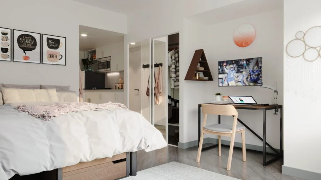 Canadian student accommodation interiors and shared living spaces