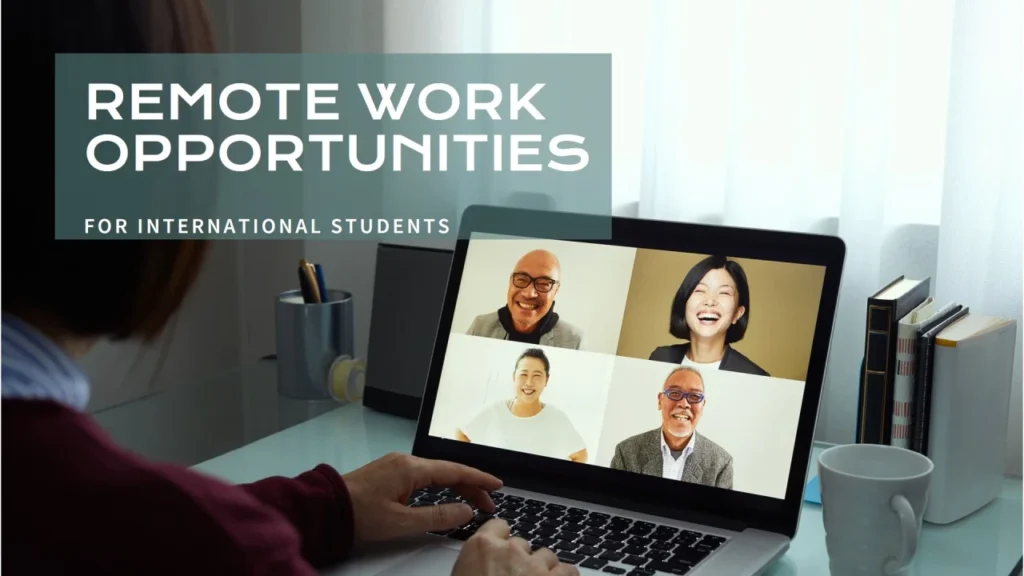 Student working remotely on a laptop with flexible schedule