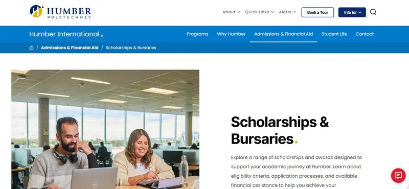 Humber President’s International Entrance Award